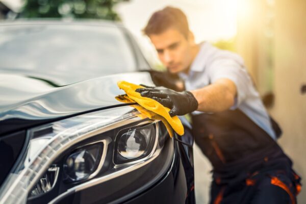 Car,Detailing,-,The,Man,Holds,The,Microfiber,In,Hand